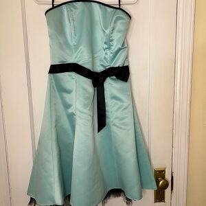 Jessica McClintock Black Satin Dress